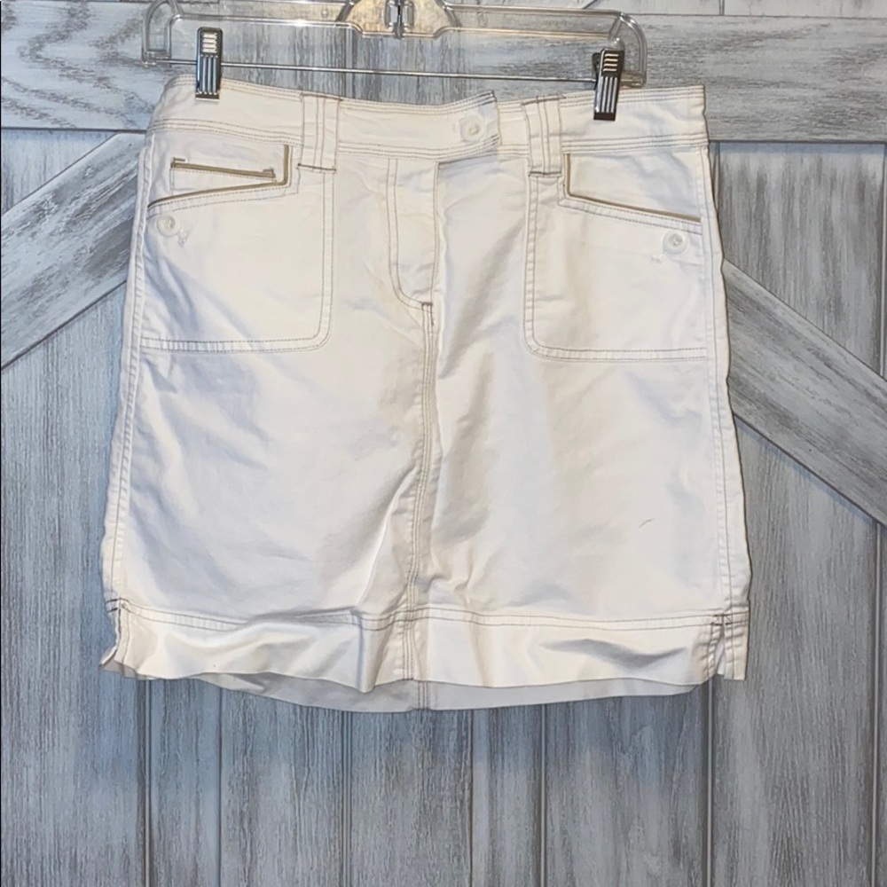 Black house white market denim skirt